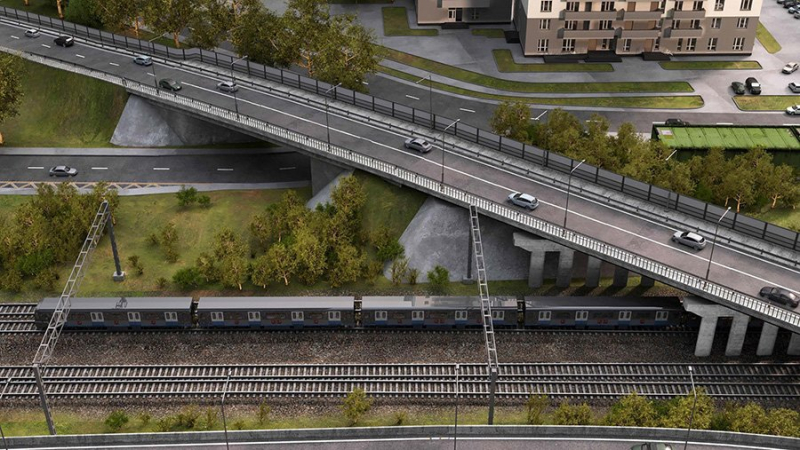 Однополосный путепровод построят над улицей Ивана Франко в Москве