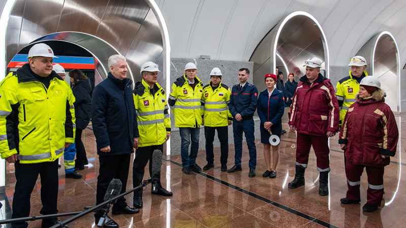 Собянин провел технический пуск участка БКЛ метро